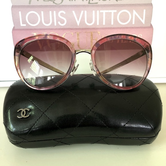 Chanel Pink/Purple Printed Cat Eye Sunglasses - Picture 15 of 15